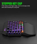 35 teclas com uma mão mini teclado para jogos usb ultra-fino com fio backlight