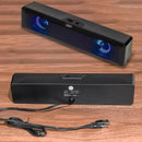 Caixa de Som Soundbar Gamer 6W USB P2 LED RGB TV PC Notebook Celular Tablet Som