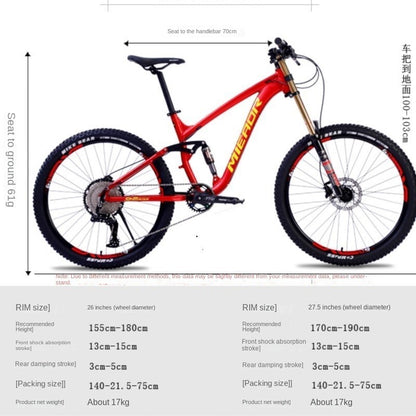 Wolface 26/27.5 Polegada velocidade downhill mountain bike liga de alumínio cau