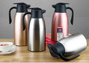 Garrafa térmica de café 2l, frascos de aço inoxidável, chaleira térmica de café