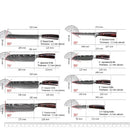 Laser damasco faca de cozinha cutelo carne frutas pão faca churrasco desossa fa