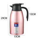 Garrafa térmica de café 2l, frascos de aço inoxidável, chaleira térmica de café